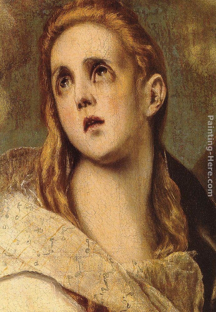 The Penitent Magdalene [detail] painting - El Greco The Penitent Magdalene [detail] art painting